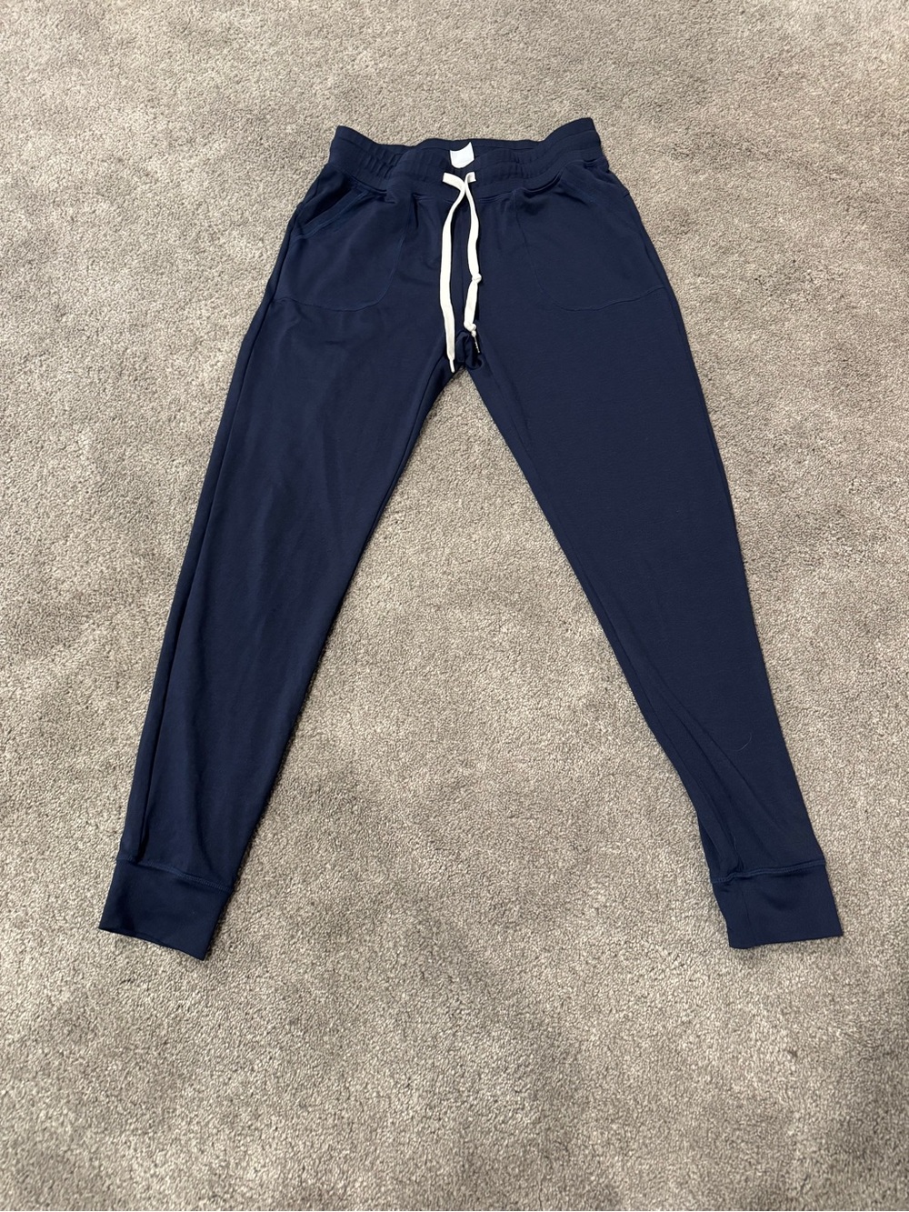 Zyia Cozy Navy Jogger Pants with Drawstring